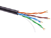Информационный кабель неэкранированый U/UTP 4х2 CAT5E, PE, Черный (кратно 305)