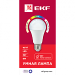 EKF LED лампа  HomeConnect 8W WIFI RGBW E27