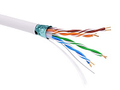 Информационный кабель экранированный F/UTP 4х2 CAT5E, LSZH,белый (кратно 305)