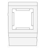 DKC  In-liner Classic PDA-45N  Рамка-суппорт  Бел.  45x45 мм  шир. 80 мм  под 2 мод.  00513