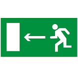 Знак "Направление к эвакуационному выходу налево" 200х100мм (лист - 2шт) TDM (кратно 2)